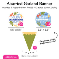 Colorful Grandparents Day Garland Banner - 15 Pc