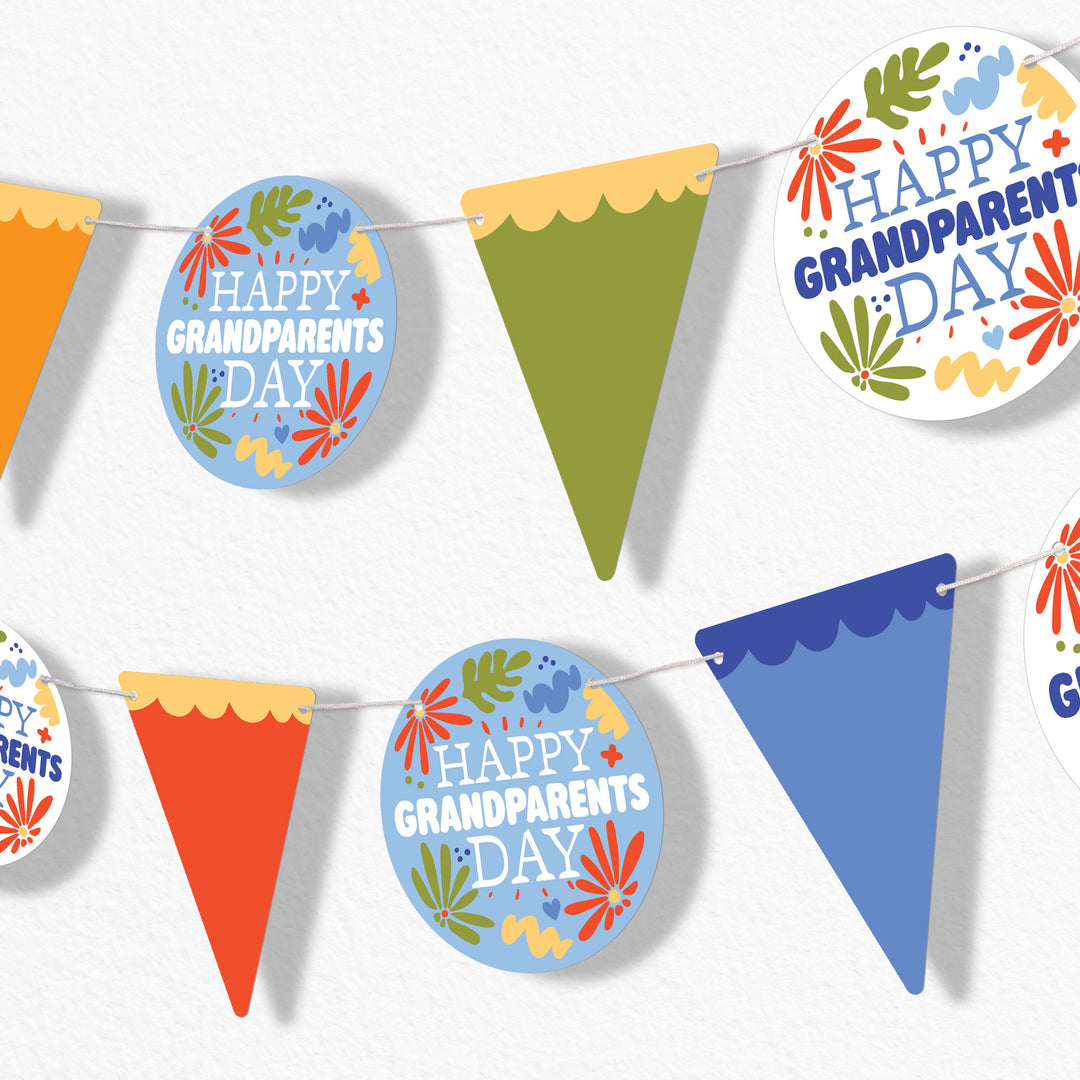 Colorful Grandparents Day Garland Banner - 15 Pc