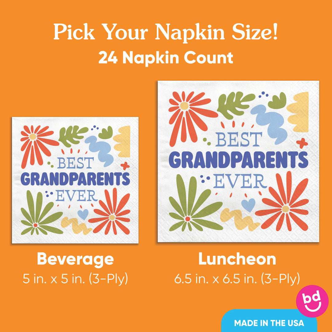 Napkins - Colorful Grandparents Day - 24 Ct