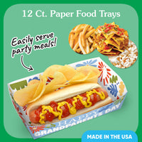 Colorful Grandparents Day Paper Food Trays - 12 Ct