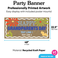 Custom Text Colorful Grandparents Day Kraft Banner