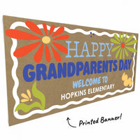 Custom Text Colorful Grandparents Day Kraft Banner