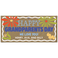 Custom Text Colorful Grandparents Day Kraft Banner