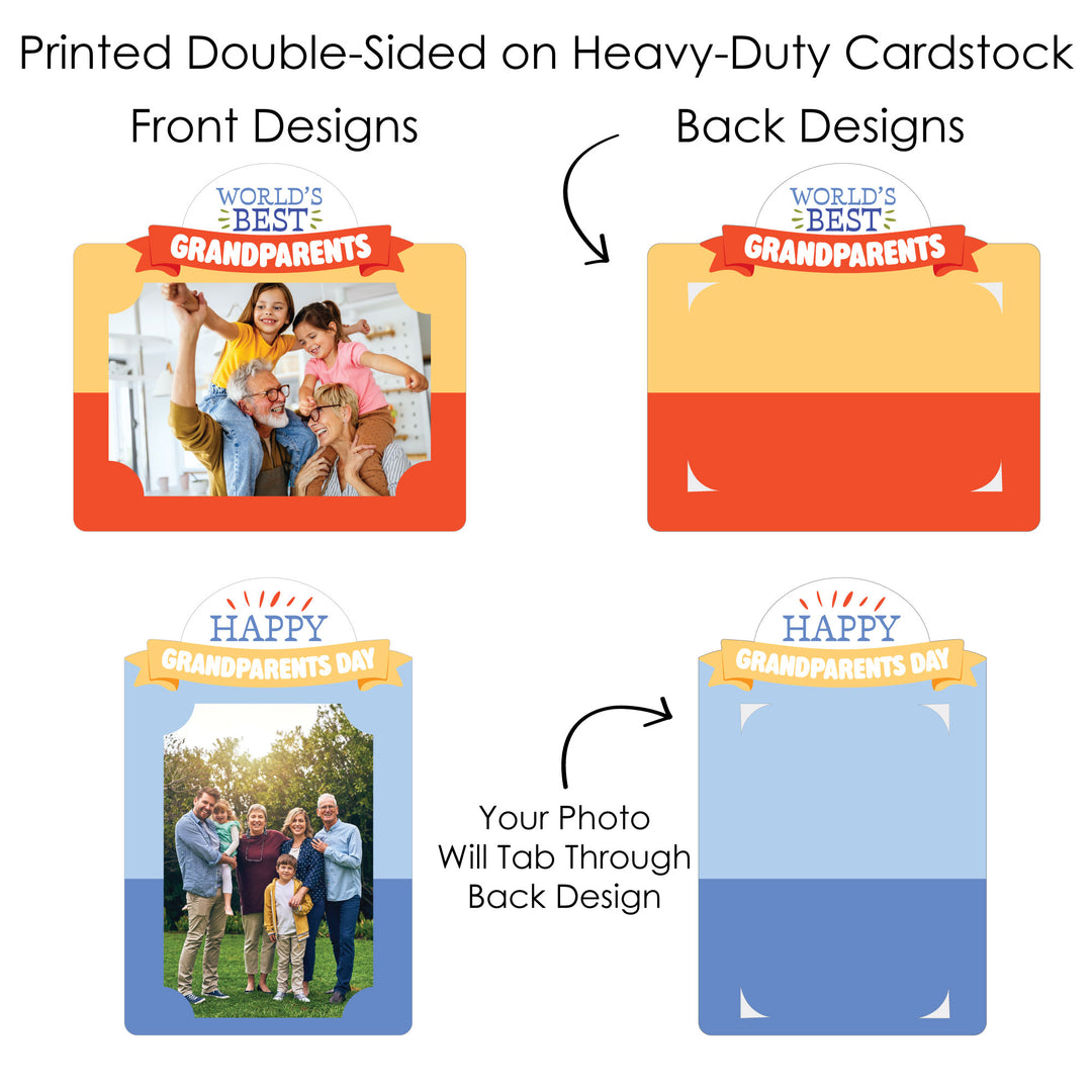 Colorful Grandparents Day Photo Table Toppers - 15 Pc