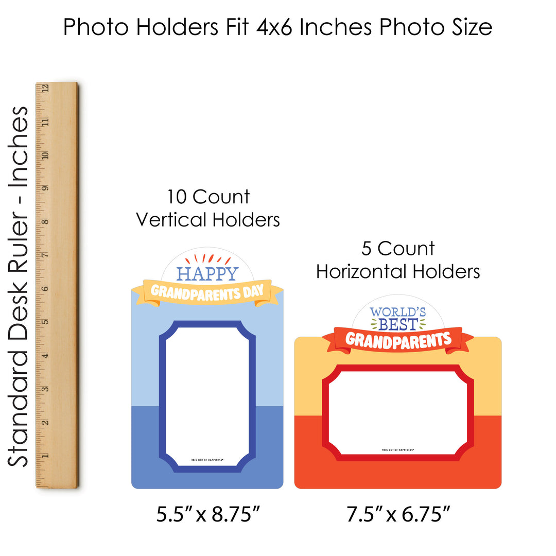 Colorful Grandparents Day Photo Table Toppers - 15 Pc
