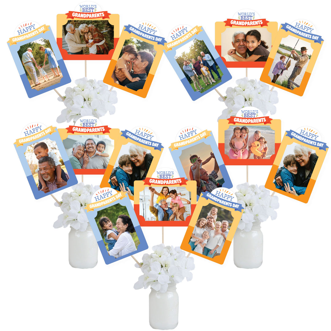 Colorful Grandparents Day Photo Table Toppers - 15 Pc
