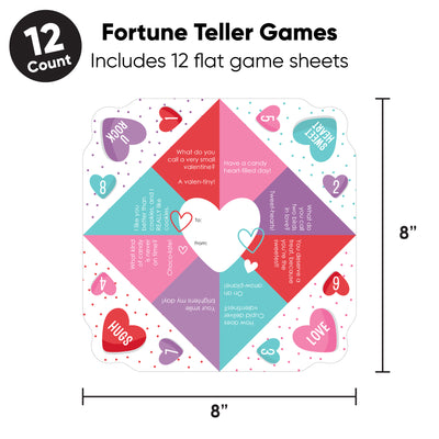 Colorful Hearts Fortune Tellers - 12 Ct