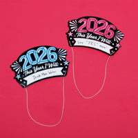 Colorful New Year Resolution Party Headbands - 16 Ct