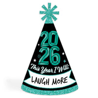 Colorful New Year Cone Hats - 8 Ct