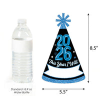 Colorful New Year Cone Hats - 8 Ct
