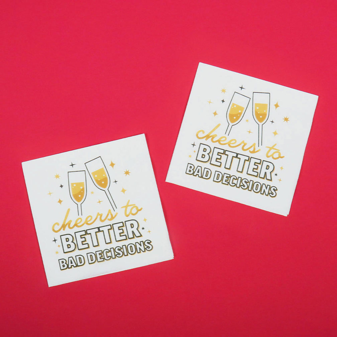 Napkins - Cheers to Better Bad Decisions - 24 Ct