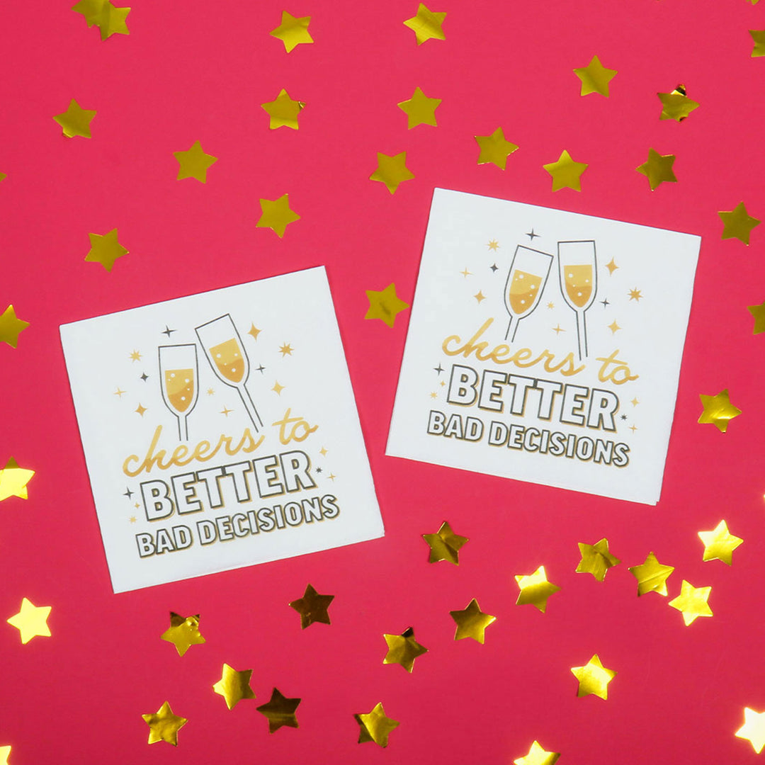 Napkins - Cheers to Better Bad Decisions - 24 Ct