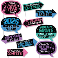 Colorful New Year Funny Photo Props - 10 Ct