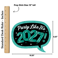 Colorful New Year  2027 Photo Props - 20 Ct