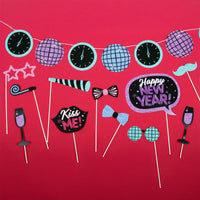 Colorful New Year Garland Banner - 15 Pc