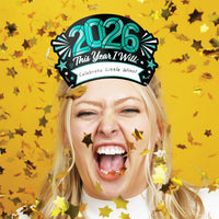 Colorful New Year Resolution Party Headbands - 16 Ct