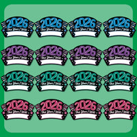 Colorful New Year Resolution Party Headbands - 16 Ct