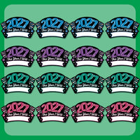 Colorful New Year Resolution Party Headbands - 16 Ct