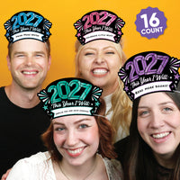 Colorful New Year Resolution Party Headbands - 16 Ct