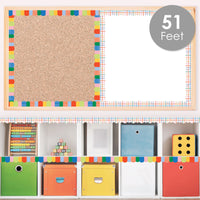 Colorful Primary School Bulletin Board Borders - 51 Feet