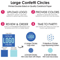 Custom Logo table decorations for company parties or branded events