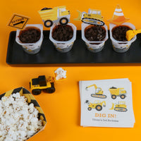 Dig It - Construction Party Zone - Cupcake Decoration - Baby Shower or Birthday Party Cupcake Wrappers and Treat Picks Kit - Set of 24