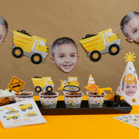 Custom Face Garland Banner - Construction