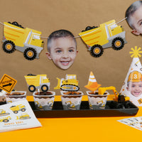 Custom Face Garland Banner - Construction