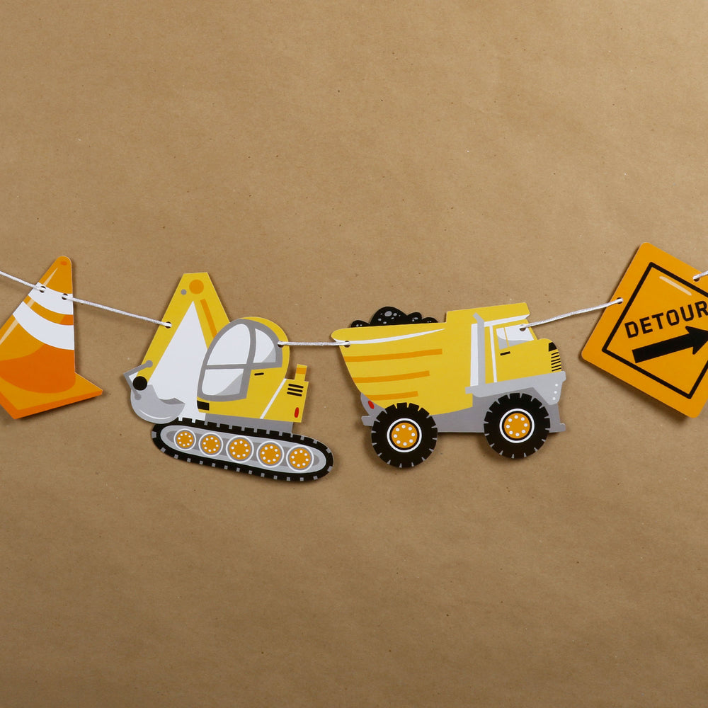 Construction Garland Banner - 15 Pc