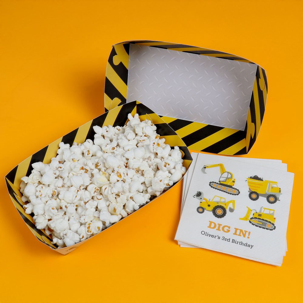 Construction Party Paper Food Trays