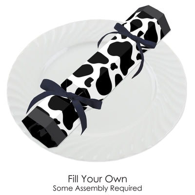 Cow Print - No Snap Farm Animal Party Table Favors - DIY Cracker Boxes - Set of 12