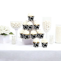 Cow Print - Farm Animal Party Decorations - Party Cupcake Wrappers - Set of 12
