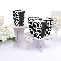 Cow Print - Farm Animal Party Favor Popcorn Treat Boxes - Set of 12