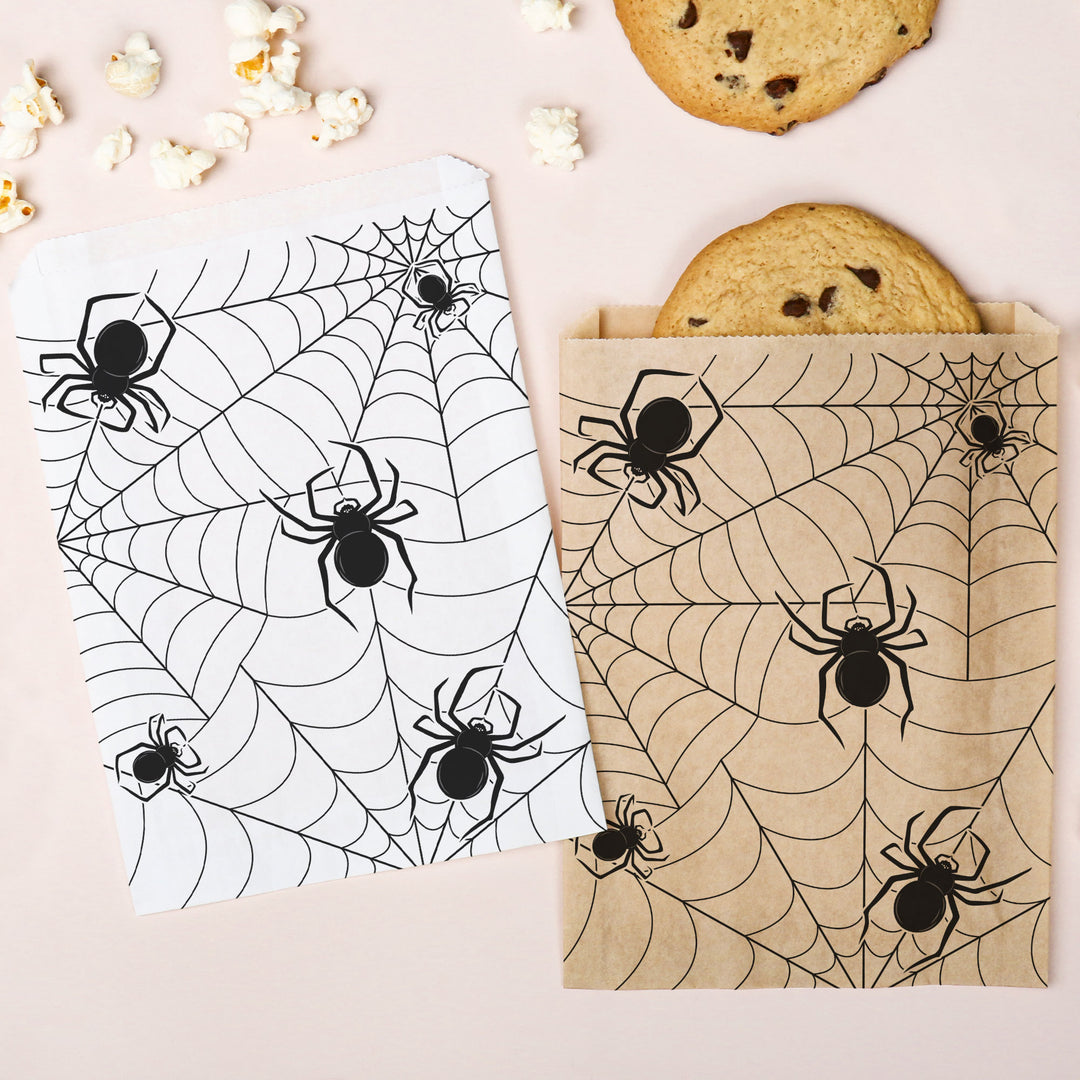 Paper Treat Bags - Creepy Spiders - 25 Ct