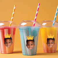 Custom Photo Crown Fun Face Cut-Out Stickers - Set of 24