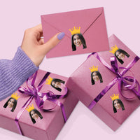 Custom Photo Crown Fun Face Cut-Out Stickers - Set of 24