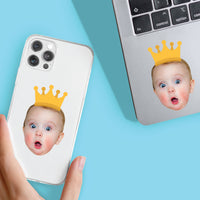 Custom Photo Crown Fun Face Cut-Out Stickers - Set of 24