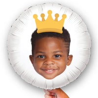 Personalized Crown Fun Face Photo Balloon