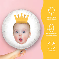 Personalized Crown Fun Face Photo Balloon
