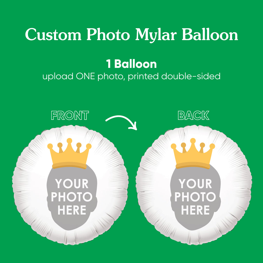 Personalized Crown Fun Face Photo Balloon
