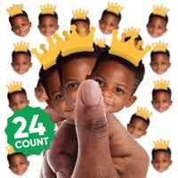 Custom Fun Face Crown Cut-Outs - 24 Ct