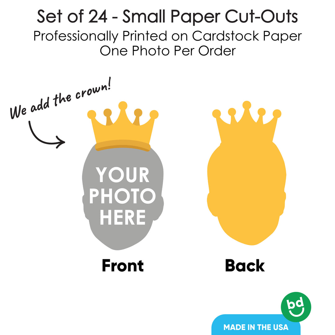 Custom Fun Face Crown Cut-Outs - 24 Ct