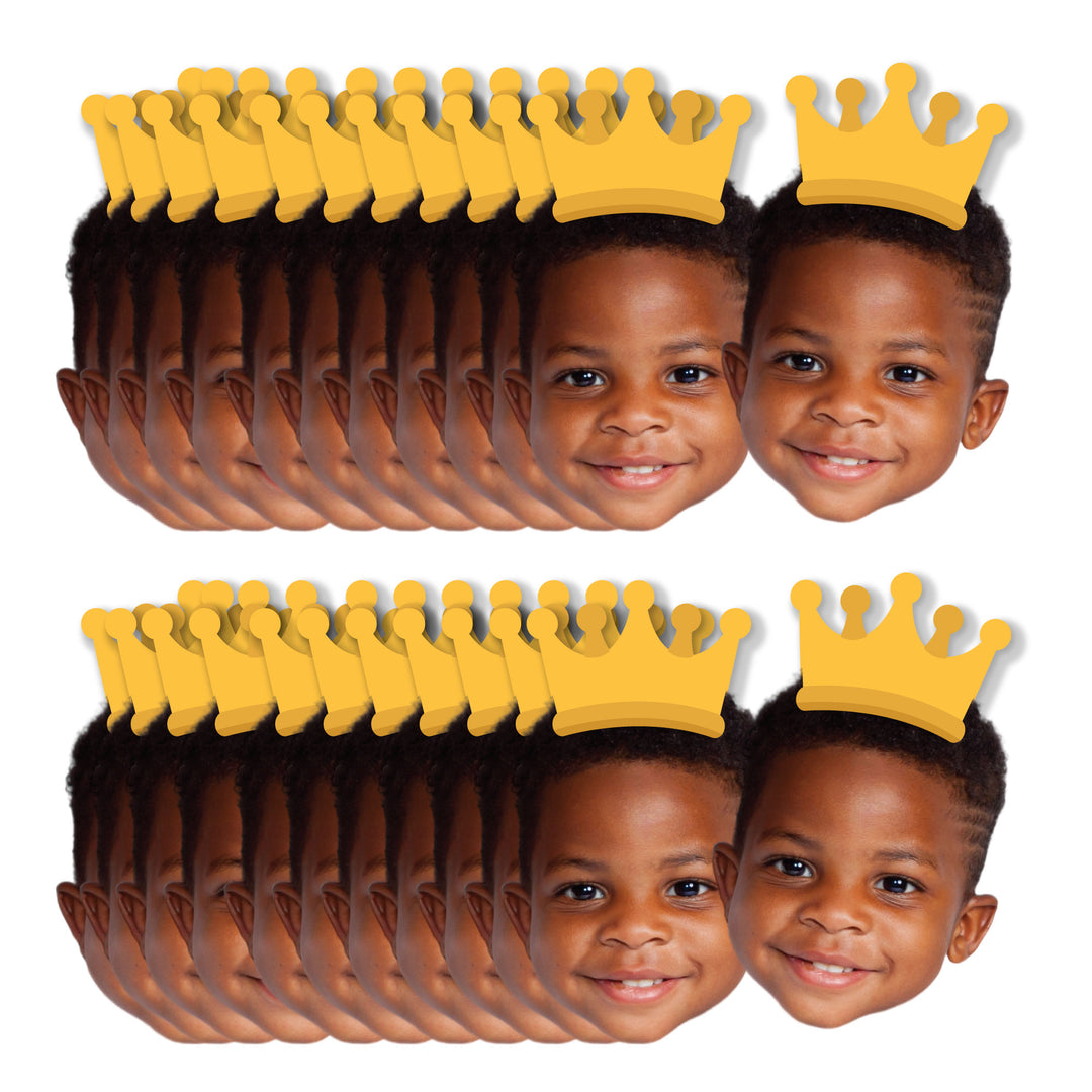 Custom Fun Face Crown Cut-Outs - 24 Ct