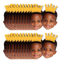 Custom Fun Face Crown Cut-Outs - 24 Ct