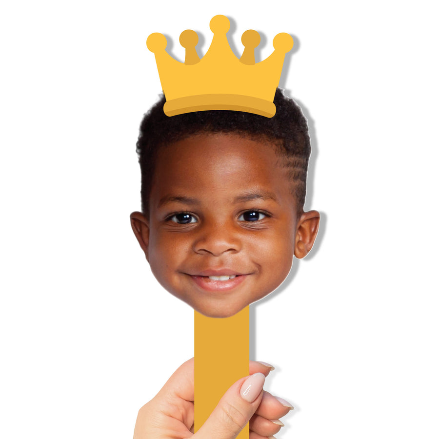 Custom Crown Fun Face Photo Paddles