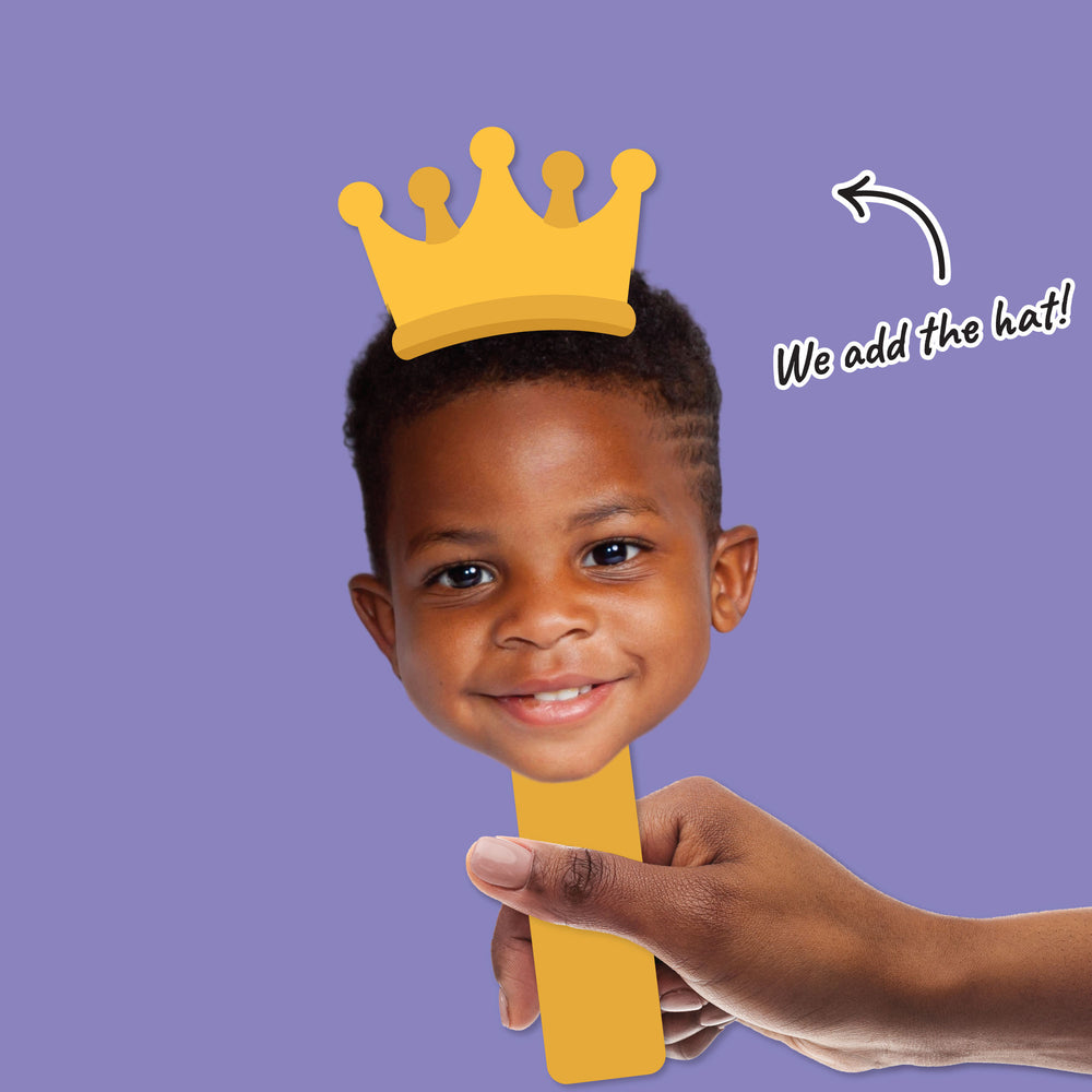 Custom Crown Fun Face Photo Paddles