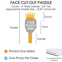Custom Crown Fun Face Photo Paddles