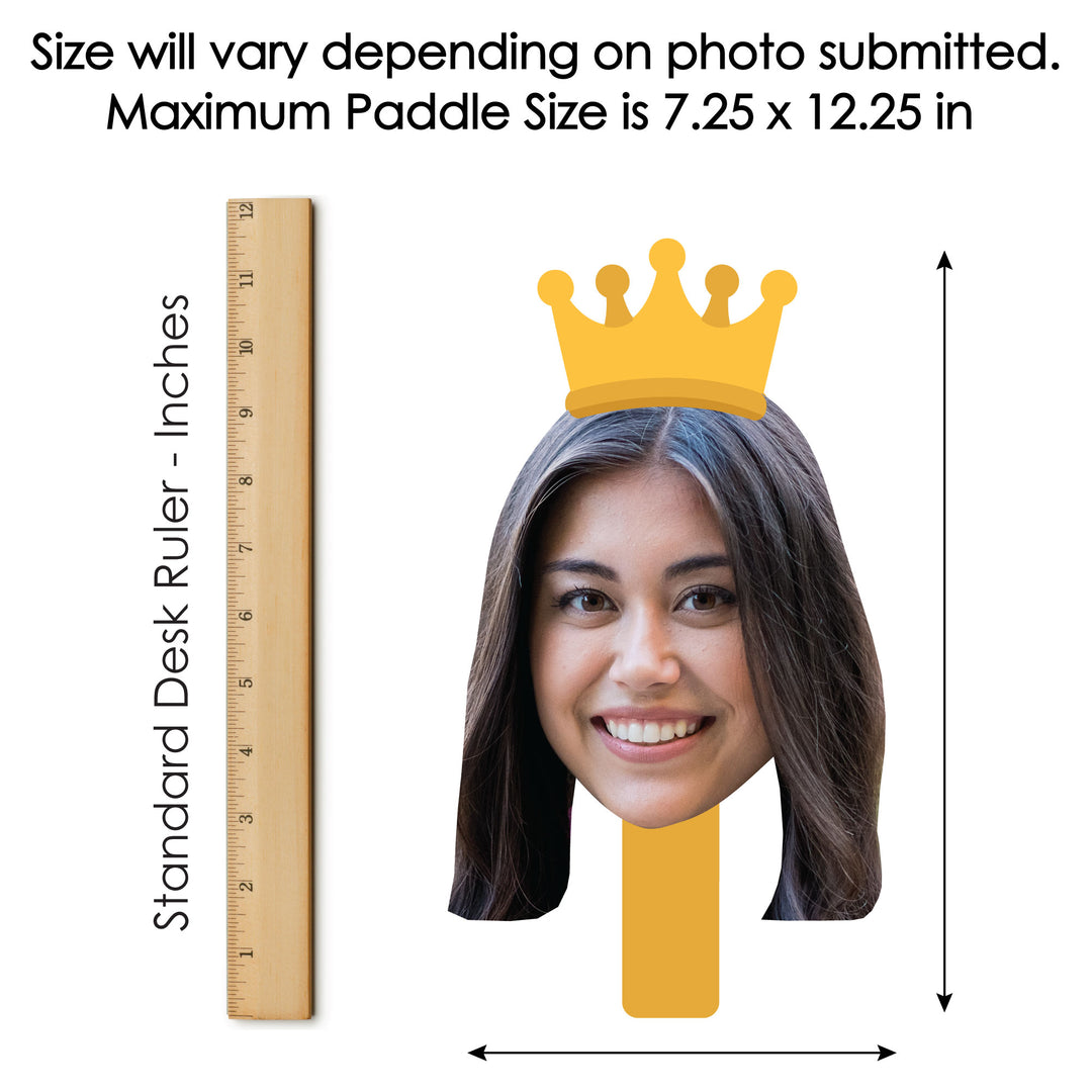 Custom Crown Fun Face Photo Paddles
