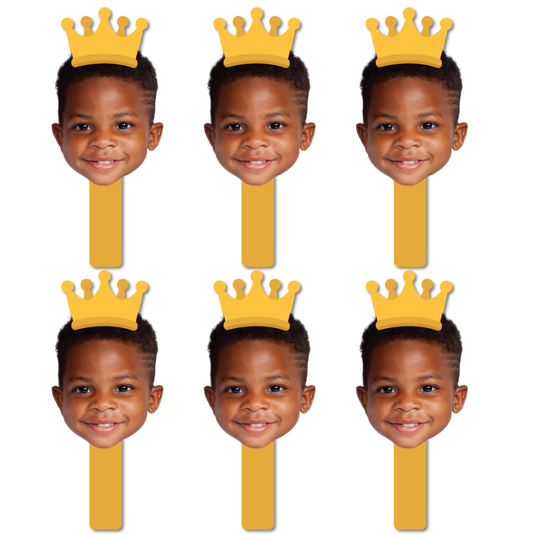 Custom Crown Fun Face Photo Paddles