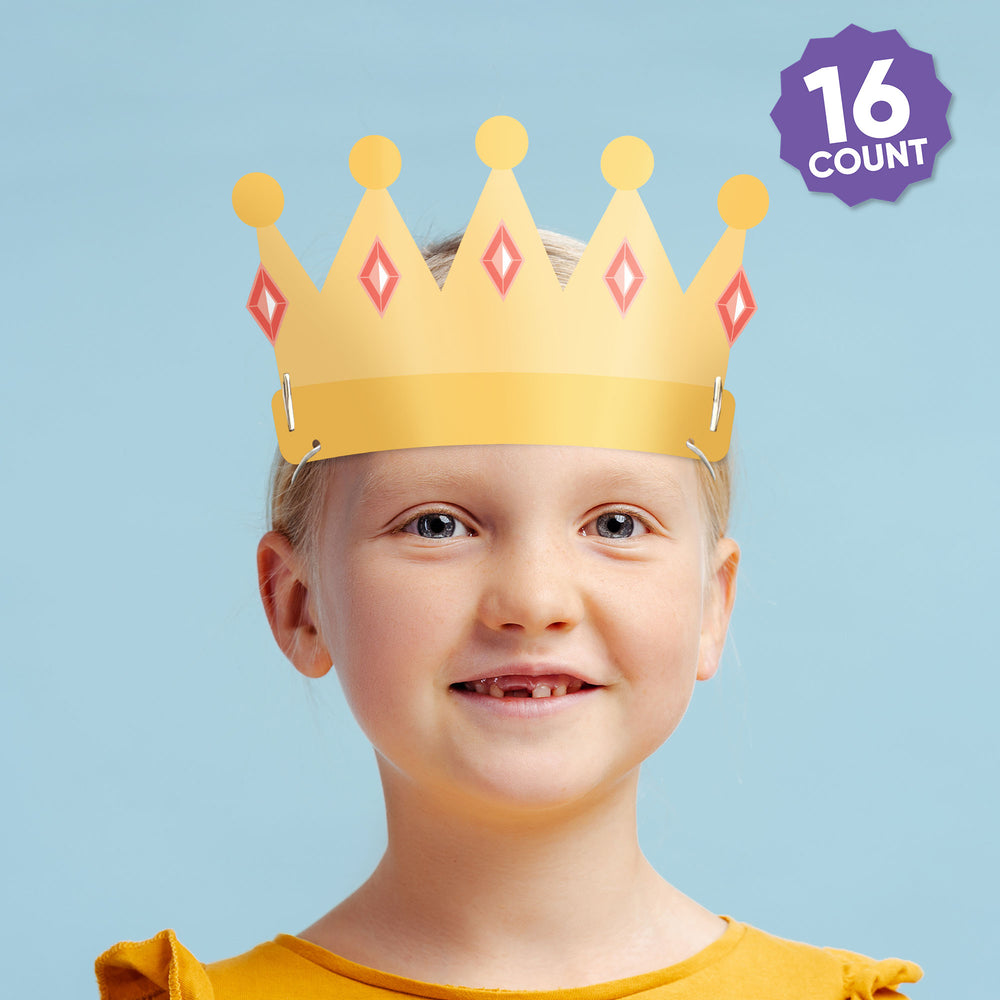 Paper Crown Headbands - 16 Ct